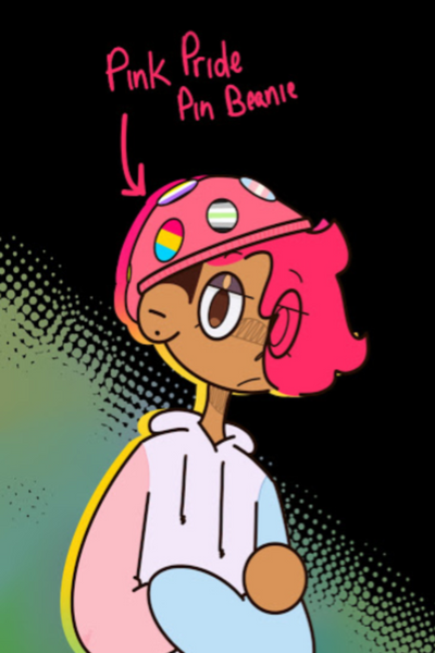 Pink Pride Pin Beanie