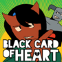 Black card of heart