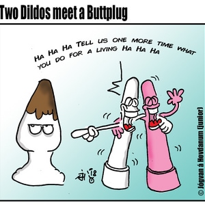 Two Dildos meet a Buttplug