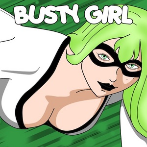 Busty girl - Bank robbery.