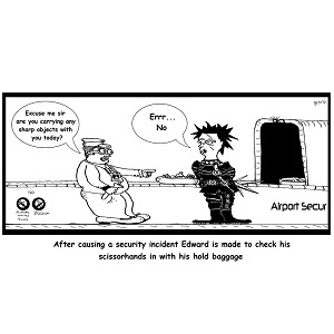 Edward Scissorhands goes on holiday