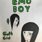 Emo Boy and Goth Girl