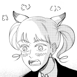 A Fox and a Tanuki Disguised as Humans