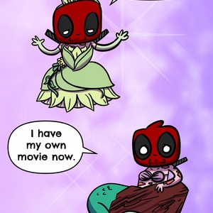 Deadpool as every Disney Princess