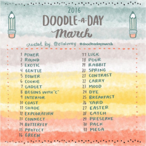 Doodle A Day | March | By @ELLOLOVEY