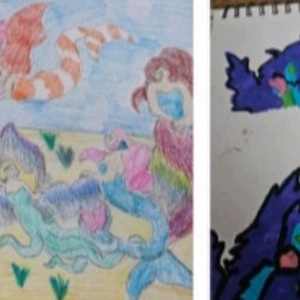 Elves, mermaid, and magic creatures 