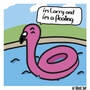 Larry the floating flamingo