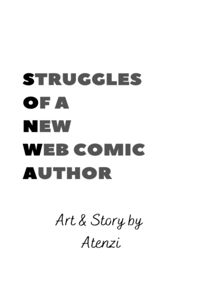 Struggles of a New Web Comic Author 