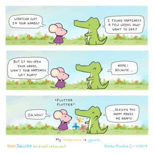 chasing after happiness.