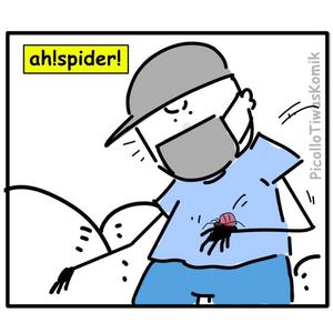 GOT BITTEN BY A SPIDER BE LIKE