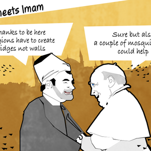 Pope and Imam meeting