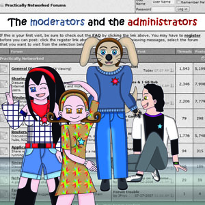 The moderators and the administrators