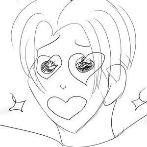 A FANART! (Just of Victor's heart face)