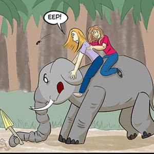 Rose Rides an Elephant