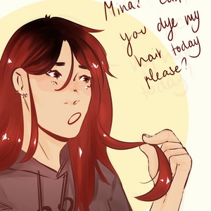 My colour is growing out! (AU art)