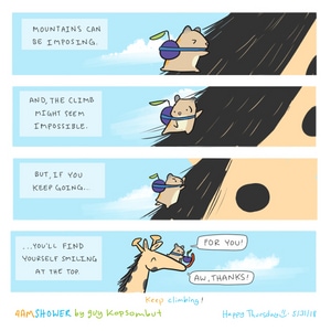 uphill.