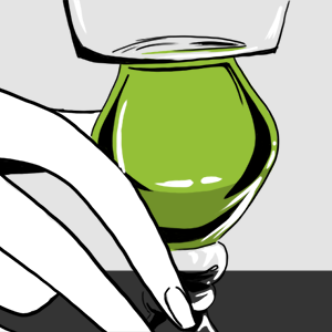 A glass of absinthe