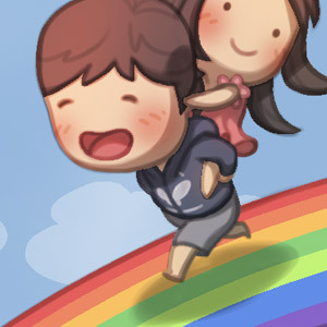 Running on a rainbow