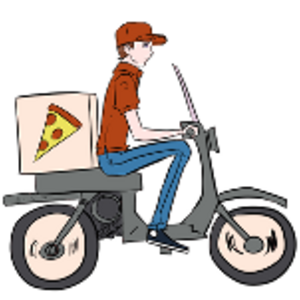 The pizza when it arrives?