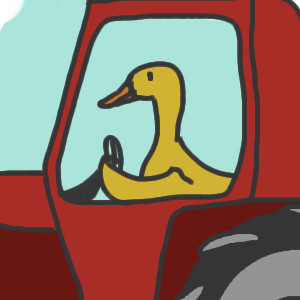 A Duck Driving a Tractor