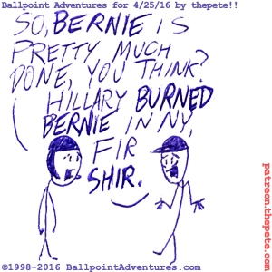 Barbie Ballpoint ponders Bernie Sanders' future...