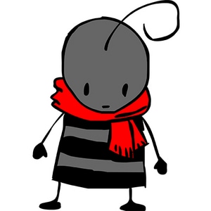 The boy with the red scarf