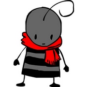 The boy with the red scarf