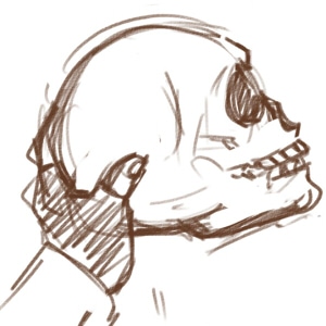 Someone Said Hastur Probably Gave Crowley Skulls so Naturally I Drew it