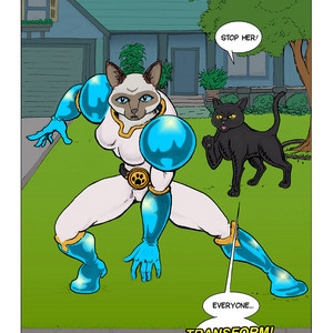 Velda transforms into a Superhero Cat!