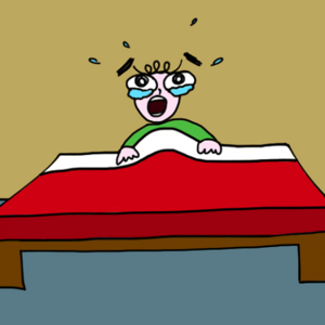 monster under the bed clipart