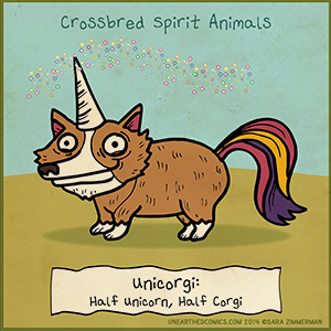 Crossbred Spirit Animals - Unicorgi