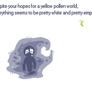 > Stuck to a nub of pollen/somewhere yellow? 