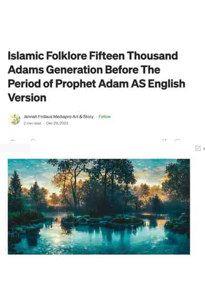 Islamic Folklore Fifteen Thousand Adams Generation Before The Period of Prophet Adam AS English Ver