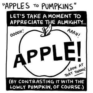 apples to pumpkins