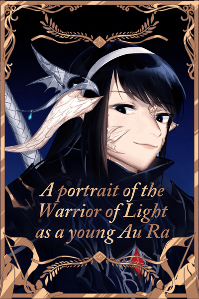 A portrait of the Warrior of Light as a young Au Ra