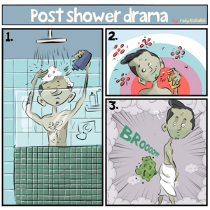 Post Shower Drama