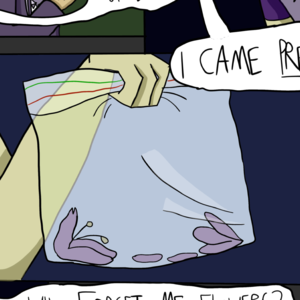 The forget-me-flowers.