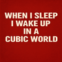 When I sleep I wake up in a cubic world
