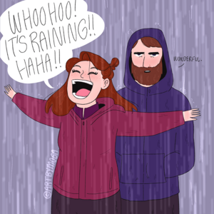 Raining