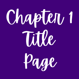 Chapter 1: Title Page - An Early Start