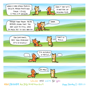 your grass is green.