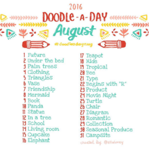 Doodle A Day | August | By @ELLOLOVEY