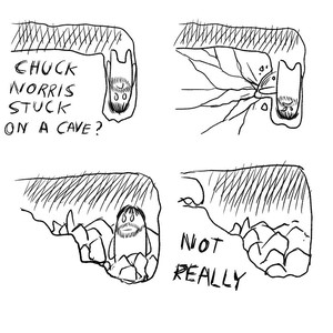 Chuck Norris Stuck on Cave