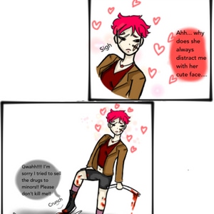 You shattered his coccyx. 