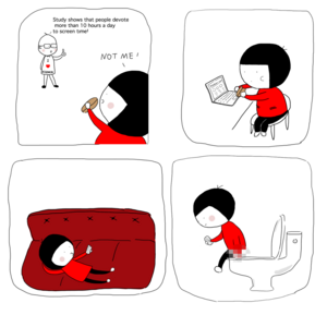 I don't spend much time checking my screens!