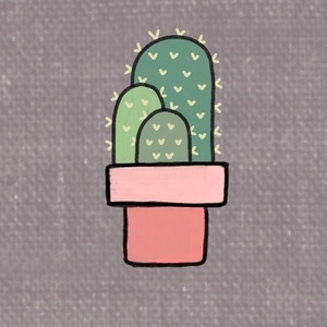 Pigu and cactus