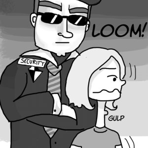 Art gallery security guards...