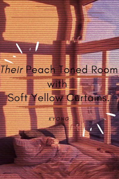 Their Peach-Toned Room with Soft Yellow Curtains