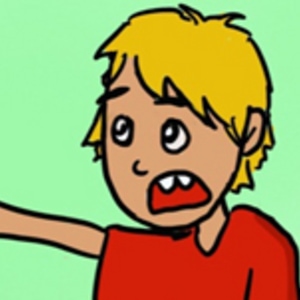 Wearing a pink sweater