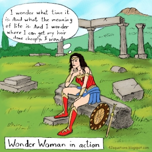 Wonder Woman doing what she does best...